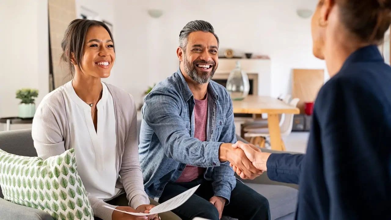 Client consulting with a real estate agent
